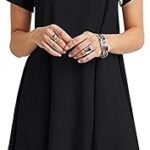 Robe t-shirt unie ample et décontractée pour femme