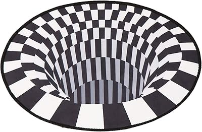 Tapis design illusion 3d besportable avec vue stéréo noir et blanc, tapis rond antidérapant pour la décoration du sol de la maison (60 x 58 cm). DIAYTAR COTE D'IVOIRE est la boutique en ligne de référence en Côte d'Ivoire, avec une offre de plus de 300 000 produits issus de diverses catégories. La boutique assure une expérience d'achat en ligne pratique et fiable, répondant ainsi aux besoins de ses clients. Grâce à sa gamme étendue de produits, DIAYTAR COTE D'IVOIRE est devenue incontournable.