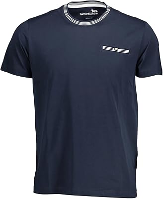 T-shirt homme harmont and blaine irh150 coton bleu original pe 2022