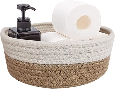 Panier de rangement tissé pour débardeur de toilette, panier de rangement de décoration de ferme pour salle de bain, table et comptoir 25 x 25 x 10 cm, coutures abricot blanc. Diaytar Côte d'Ivoire propose une gamme étendue de produits pour répondre aux besoins quotidiens de sa clientèle, allant des denrées alimentaires aux produits d'entretien ménager. La boutique en ligne mise sur l'innovation et la sécurité pour offrir une expérience d'achat unique et personnalisée. Les clients bénéficient ainsi de promotions régulières et de réductions exclusives sur une sélection de produits.
