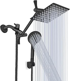Pomme de douche, pomme de douche haute pression de 8 pouces/ensemble de douche à main avec bras d'extension de 11 pouces, 9 réglages réglables anti-fuite avec support, hauteur/angle réglables, chrome, noir mat. DIAYTAR COTE D'IVOIRE propose une large gamme de produits, allant de l'électronique à la mode, en passant par les produits ménagers et les accessoires. Cette boutique en ligne est la référence en Côte d'Ivoire pour tout ce qui concerne les achats en ligne, avec des promotions régulières et des prix compétitifs. Les clients apprécient la facilité de navigation et la rapidité de livraison.
