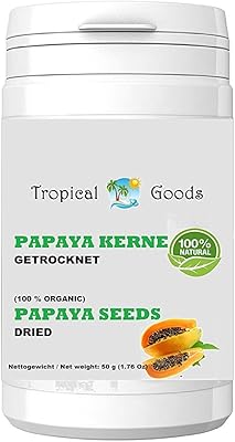 Graines de papaye 100 % biologiques séchées 1,76 oz (50 grammes)