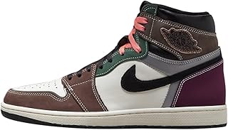 للرجال jordan 1 retro high og يدوي الصنع أسود/بني (dh3097 001)