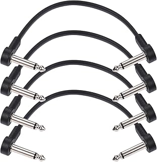 Honsto ac-8 6" câbles plats pour pédales de guitare et effets avec connecteurs