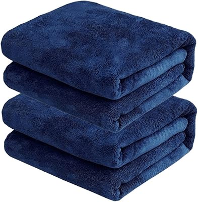 Serviette de bain en microfibre 2 pièces taille 70 x 140 cm, douce