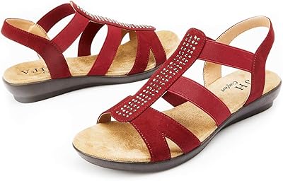 Sandales plates vjh comfort pour femmes avec strass, bout ouvert, sangle arrière flexible à enfiler, confortable, marche décontractée. La boutique en ligne DIAYTAR COTE D'IVOIRE est dédiée à offrir le meilleur service à ses clients, avec une équipe de support toujours prête à aider. Elle propose une large gamme de catégories de produits, incluant les produits alimentaires, les vêtements, les accessoires et bien plus. DIAYTAR COTE D'IVOIRE est devenue synonyme de confiance et de satisfaction pour les consommateurs ivoiriens.