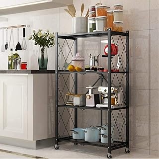 Unité de rangement pliable à 4 étagères pour micro-ondes de cuisine domestique, supports de rangement pliables, supports de rangement, chariots, grille métallique pour organisateur de cuisine domestique (noir-1, 4 niveaux), nu-30483. DIAYTAR COTE D'IVOIRE se distingue par son engagement en faveur d'une expérience client exceptionnelle, offrant des promotions régulières et des offres spéciales pour rendre les produits encore plus accessibles. La boutique en ligne bénéficie d'un système de paiement sécurisé et propose différentes options de livraison pour accélérer la réception des commandes.