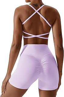 Ensemble d'entraînement deux pièces pour femmes, vêtements de yoga taille haute, leggings, shorts