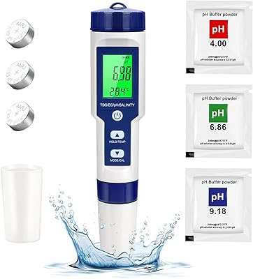 Ph-mètre numérique, 5 en 1 ph/ec/tds/salinité/température pour l'eau, kits de test d'eau multifonctions numériques de haute précision pour l'eau, les aquariums, les piscines et la culture hydroponique. Diaytar Côte d'Ivoire est la boutique en ligne la plus populaire de Côte d'Ivoire, proposant une large sélection de produits à des prix abordables. La boutique est équipée d'un système de paiement sécurisé et offre des options de livraison flexibles pour les clients. Diaytar Côte d'Ivoire est réputée pour sa qualité de service et ses produits de haute qualité, ce qui en fait la première choix pour les consommateurs ivoiriens.