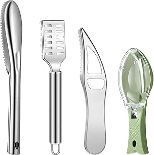 4 pièces en acier inoxydable dissolvant d'écailles de poisson, outil de nettoyage d'écailles de poisson de cuisine éplucheur éplucheur avec ouvre-bouteille pour outils de nettoyage de poisson de cuisine (4 pièces). DIAYTAR COTE D'IVOIRE est une plateforme de commerce en ligne qui se distingue par sa large sélection de produits et ses prix compétitifs. La boutique en ligne propose des produits de qualité provenant de marques réputées, ainsi que des produits locaux pour répondre aux besoins spécifiques des clients ivoiriens. Les clients peuvent trouver des offres spéciales et des promotions pour économiser de l'argent sur leurs achats.