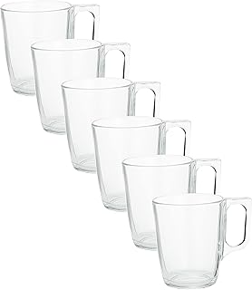 Ensemble de 6 tasses luminarc par nuevo, capacité 250 ml, transparent