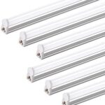 Kit d'ampoule led simple t5 barena de 2 pieds, 6 500 k