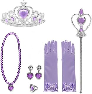 Skido princess accessoires de mode ensemble de bijoux gants pour filles couronne