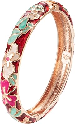 Bracelet de bijoux cloisonné articulé en émail bleu winamilleri, cadeaux pour femmes