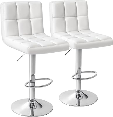 Chaise de bar hydraulique pivotante sans accoudoirs en similicuir réglable moderne pour cuisine, table et bar extra longue avec dossier, 2 pièces de homal (blanc). En Côte d'Ivoire, DIAYTAR COTE D'IVOIRE est la boutique en ligne qui compte avec plus de 300 000 références. Cette plateforme proposant tout type de produits, des cosmétiques aux produits culturels, est votre destination idéale pour tous vos besoins. Avec DIAYTAR COTE D'IVOIRE, achetez en toute confiance et sécurité.