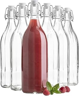 Bouteille en verre à couvercle rabattable fufo 1l, bouteilles de fermentation pour kombucha