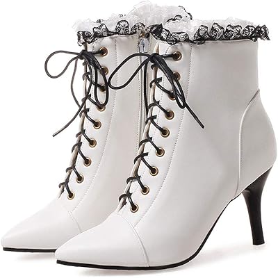 Bottines à bout pointu avec lacets sur le côté et fermeture éclair pour femmes, chaussures de marche courtes antidérapantes de style britannique, blanc, taille 40. La boutique en ligne DIAYTAR COTE D'IVOIRE est une plateforme de commerce électronique qui permet aux clients de faire des achats en ligne de manière sécurisée. Elle propose plus de 300 000 références de produits et offre une grande variété de choix pour les clients. Les clients peuvent également profiter de promotions et de réductions exclusives.