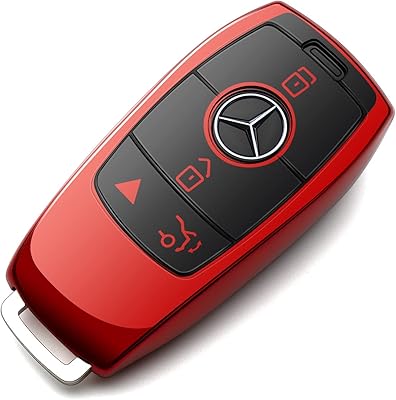 Zsp d ecc rouge mercedes benz protecteur de clé de voiture avec porte-clés