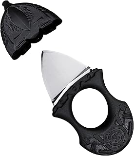 Couteau à lame fixe extra petit huao, lame en acier inoxydable 440c