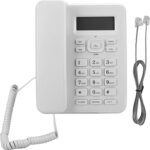 Téléphone filaire avec double système fsk/dtmf, téléphone fixe de bureau avec écran rétroéclairé
