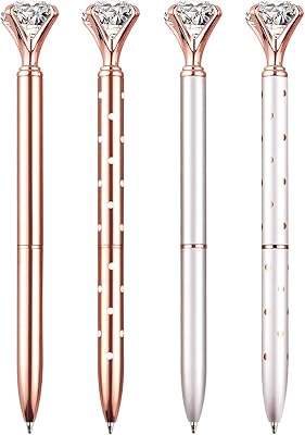 4 gros stylos à bille en métal crystal diamond pour fournitures de bureau. Avec plus de 300000 références disponibles, DIAYTAR COTE D'IVOIRE répond aux besoins les plus variés de sa clientèle, allant des produits du quotidien aux articles plus spécialisés. Chaque produit est sélectionné avec soin pour offrir la meilleure qualité à des prix compétitifs, permettant ainsi aux clients de faire des économies sans compromettre sur la qualité. La boutique en ligne mise également sur des promotions et des offres spéciales pour rendre l'expérience d'achat encore plus avantageuse.