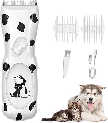 Tondeuse pour chien geadi, kit de toilettage sans fil rechargeable par usb, rasoir