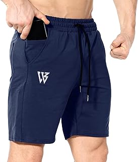 Short de sport en coton pour hommes, short d'entraînement de gymnastique, short