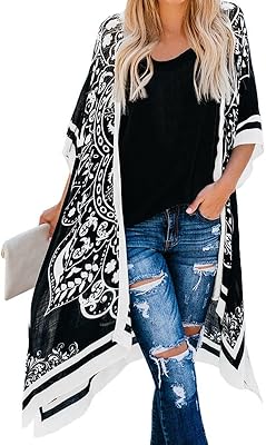 Cardigan kimono ample et décontracté imprimé été 2022 pour femme, taille unique. Avec plus de 300 000 références, DIAYTAR COTE D'IVOIRE est la référence pour les achats en ligne en Côte d'Ivoire. Elle offre une grande variété de produits allant des produits alimentaires aux articles de maison en passant par les produits high-tech. La boutique en ligne est conçue pour offrir une expérience d'achat conviviale et simplifiée.