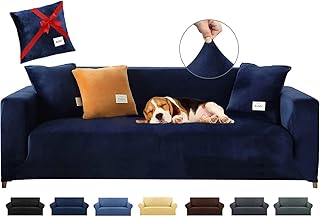 Liodux housse de canapé en peluche en velours avec 1 taie d'oreiller, housse