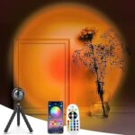 Lampe d'éclairage led coucher de soleil avec télécommande pour la décoration de la pièce,