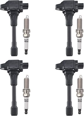 Oyeauto iridium spark allumage générateur ensemble de 4 bougies uf549 compatible avec nissan