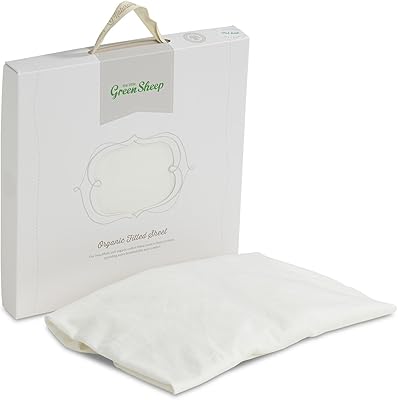 Drap de berceau en coton biologique the little green sheep stock/leander, blanc, bd002hw