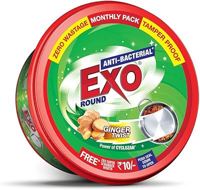 Planche à vaisselle exo cyclosan - ronde, boîte de 500 g avec brosse