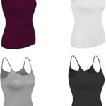 Maillot de corps multicolore à bretelles fines réglables pour femme - paquet