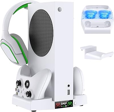 Support de refroidissement vertical pour manette xbox series s, support de charge pour double manette avec ventilateurs de refroidissement réglables à 3 niveaux et support pour casque, accessoires de chargeur de refroidissement. La boutique en ligne DIAYTAR COTE D'IVOIRE propose un large éventail de produits pour tous les goûts et besoins. Avec plus de 300 000 références disponibles, les clients peuvent trouver facilement ce qu'ils cherchent. La boutique met également l'accent sur la sécurité et la fiabilité de ses transactions en ligne.