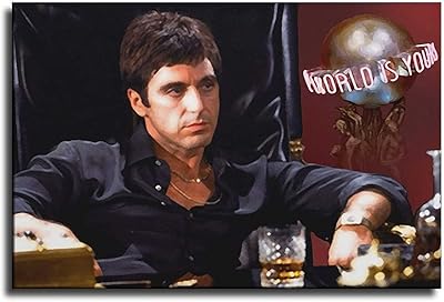 Affiche design scarface de l.e.b.g. en tissu pour décorer le salon et la chambre