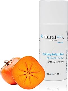 Lait corporel purifiant et désodorisant mirai clinical sans parfum avec kaki japonais naturel