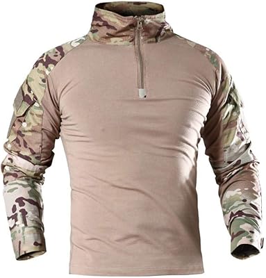 T-shirt de randonnée tactique pour hommes camouflage militaire manches longues chasse