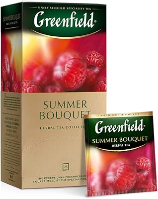 Tisane greenfield, bouquet d'été, 25 sachets de thé, paquet de 10