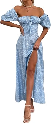 Robe longue d'été pour femmes avec manches bouffantes fendues à fleurs style bohème, coupe trapèze longue décontractée, robes de plage. Avec une offre de produits très diversifiée, DIAYTAR COTE D'IVOIRE est devenue la référence pour les achats en ligne en Côte d'Ivoire. Elle propose des produits de haute qualité à des prix compétitifs, ce qui en fait un choix incontournable pour les consommateurs ivoiriens.