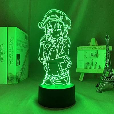 Veilleuse 3d your lie in april kaori miyazono, plaque acrylique avec base abs