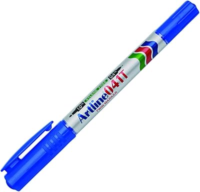 Lot de 12 marqueurs permanents à double pointe art line, bleu, armkek041tbl 041t