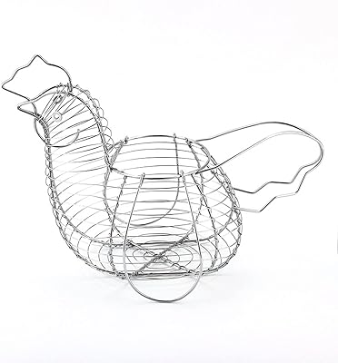 Panier à œufs de poule the white shop - panier à poulet décoratif en métal de style ferme pour la cuisine/argent. La boutique en ligne DIAYTAR COTE D'IVOIRE est leader sur le marché ivoirien en termes de vente en ligne. Elle propose des produits de qualité à des prix compétitifs, ce qui la rend très attractive pour les consommateurs. Avec sa large gamme de produits, elle répond aux besoins de tous les clients.