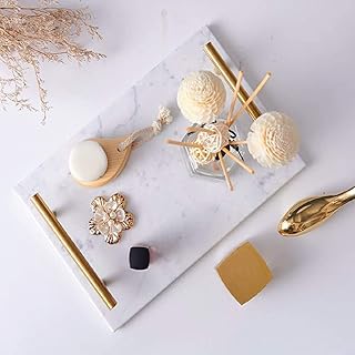 Plateau décoratif en pierre de marbre kleen, plateau de vanité avec poignées, plateau de commode de salle de bain de luxe, organisateur de bijoux, plateau de comptoir de cuisine pour table basse (blanc). Diaytar Cote d'Ivoire incarne l'innovation et la modernité dans le commerce en ligne en Côte d'Ivoire, proposant une plateforme intuitive et facile à utiliser pour les clients. Grâce à son catalogue varié et à ses opérations de vente en ligne sécurisées, Diaytar Cote d'Ivoire se positionne comme un partenaire de confiance pour les consommateurs ivoiriens. Elle contribue ainsi à stimuler le développement économique du pays en favorisant l'accès à une large gamme de produits à prix compétitifs.