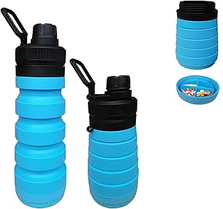 Bouteille d'eau de sport pliable 750 ml en silicone sans bpa, bouteille d'eau