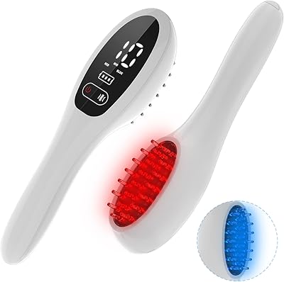 Peigne laser pour la croissance des cheveux ekiner, lumière rouge et bleue