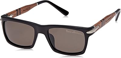 Lunettes de soleil carrées pour hommes - 55-20-145 mm, noir