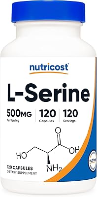 Nutricost l-sérine 500 mg, 120 gélules, 120 portions - capsules végétariennes, sans ogm