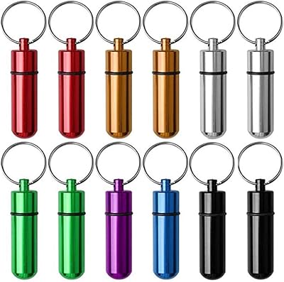 Sanobel 12 pièces mini porte-pilule en aluminium boîte étanche pour tablette mini flacon de pilules. DIAYTAR COTE D'IVOIRE se distingue par sa capacité à proposer une gamme incroyablement large de produits en ligne, avec plus de 300000 références à disposition. La boutique en ligne généraliste s'efforce de répondre à tous les besoins de ses clients, quels que soient leurs goûts ou leurs préférences. La navigation sur le site est facile et intuitive, permettant aux acheteurs de trouver et d'acheter leurs produits préférés sans aucune difficulté.