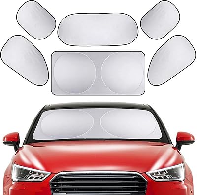 Un ensemble de 6 pare-soleil latéraux et arrière de voiture pour se protéger